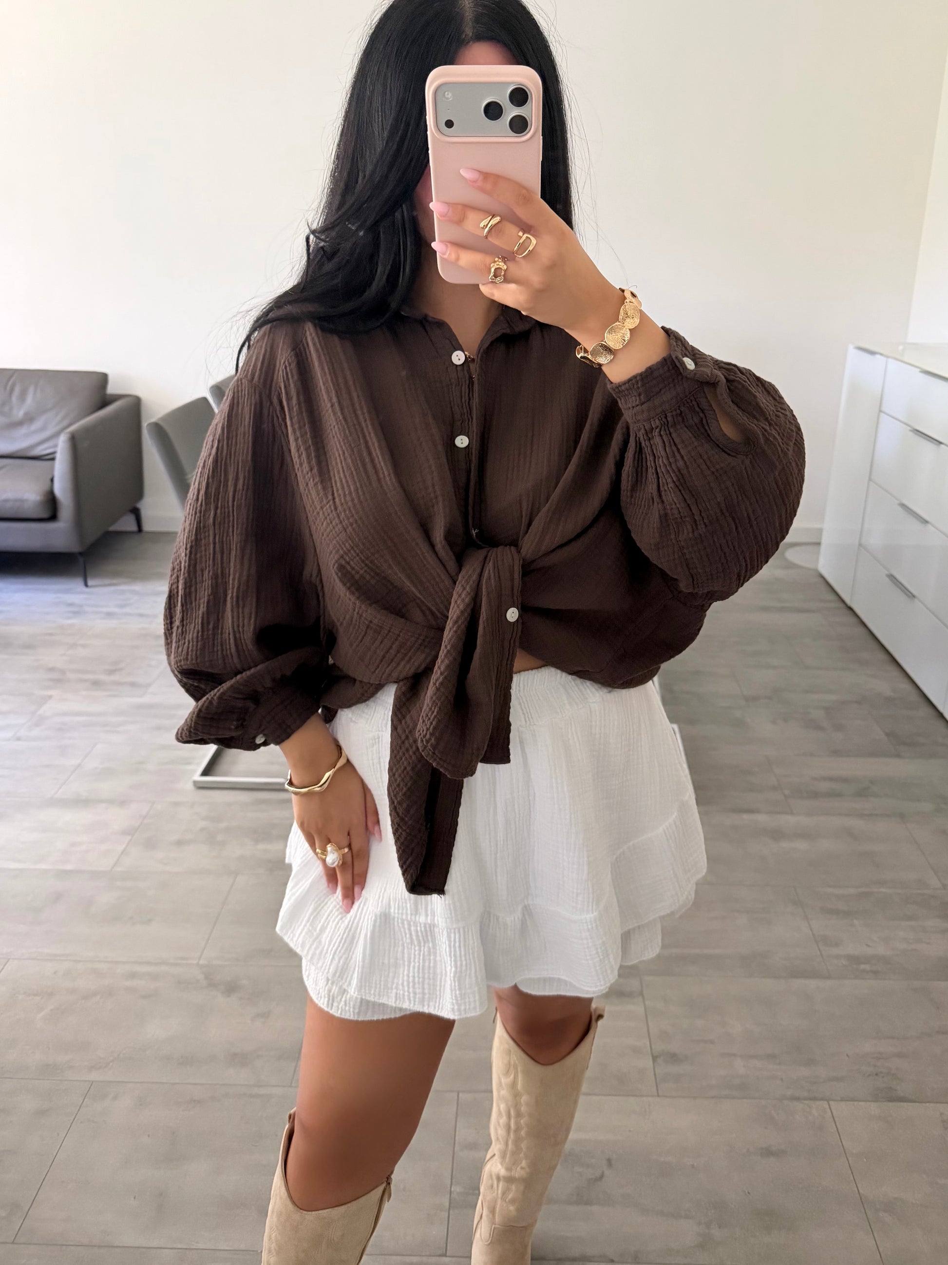 MUSSELIN BLUSE LEYA – Musselin Bluse bei Missnova