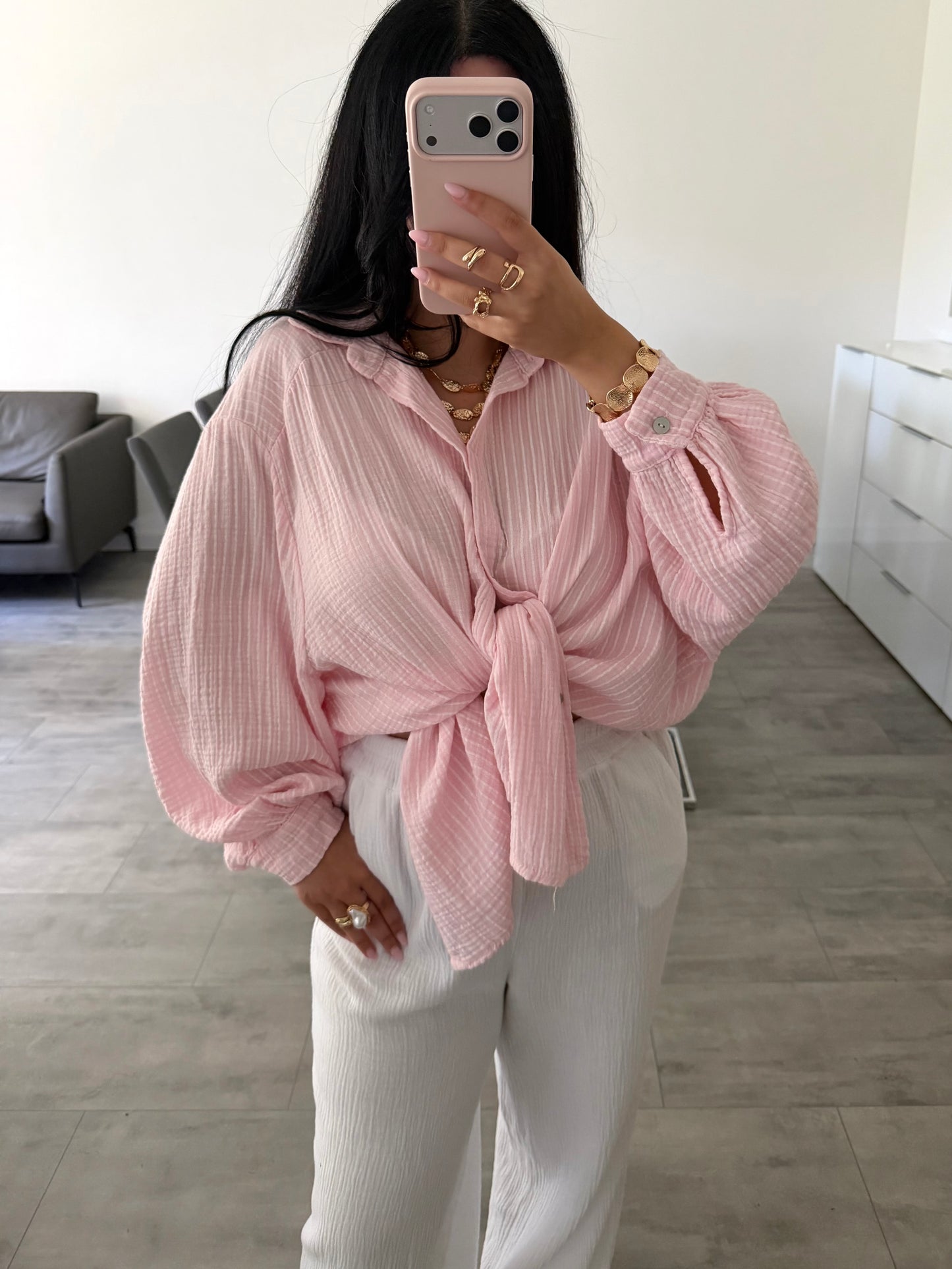 MUSSELIN BLUSE FABIENNE STREIFEN – Musselin Bluse bei Missnova