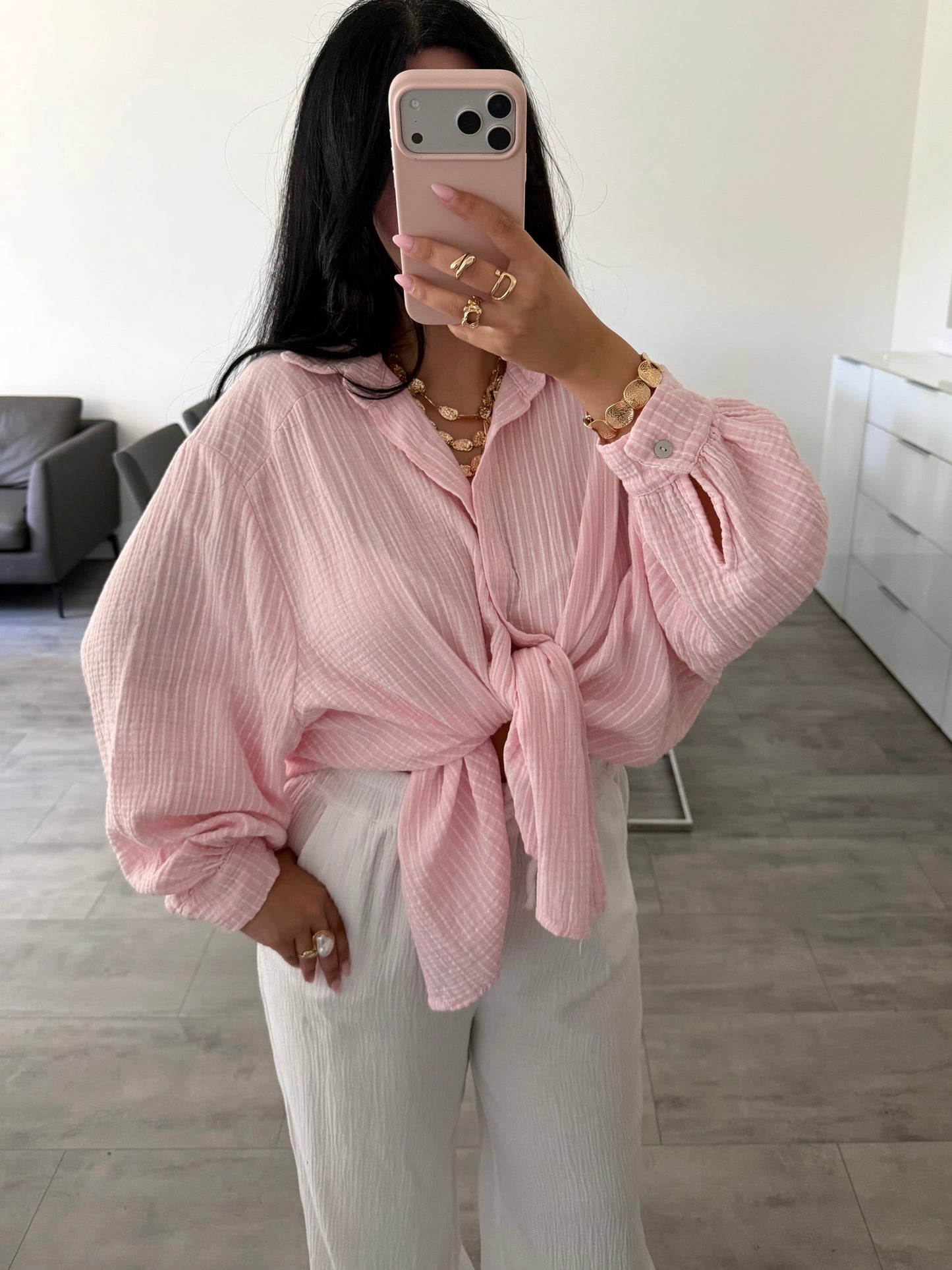 MUSSELIN BLUSE FABIENNE STREIFEN – Musselin Bluse bei Missnova