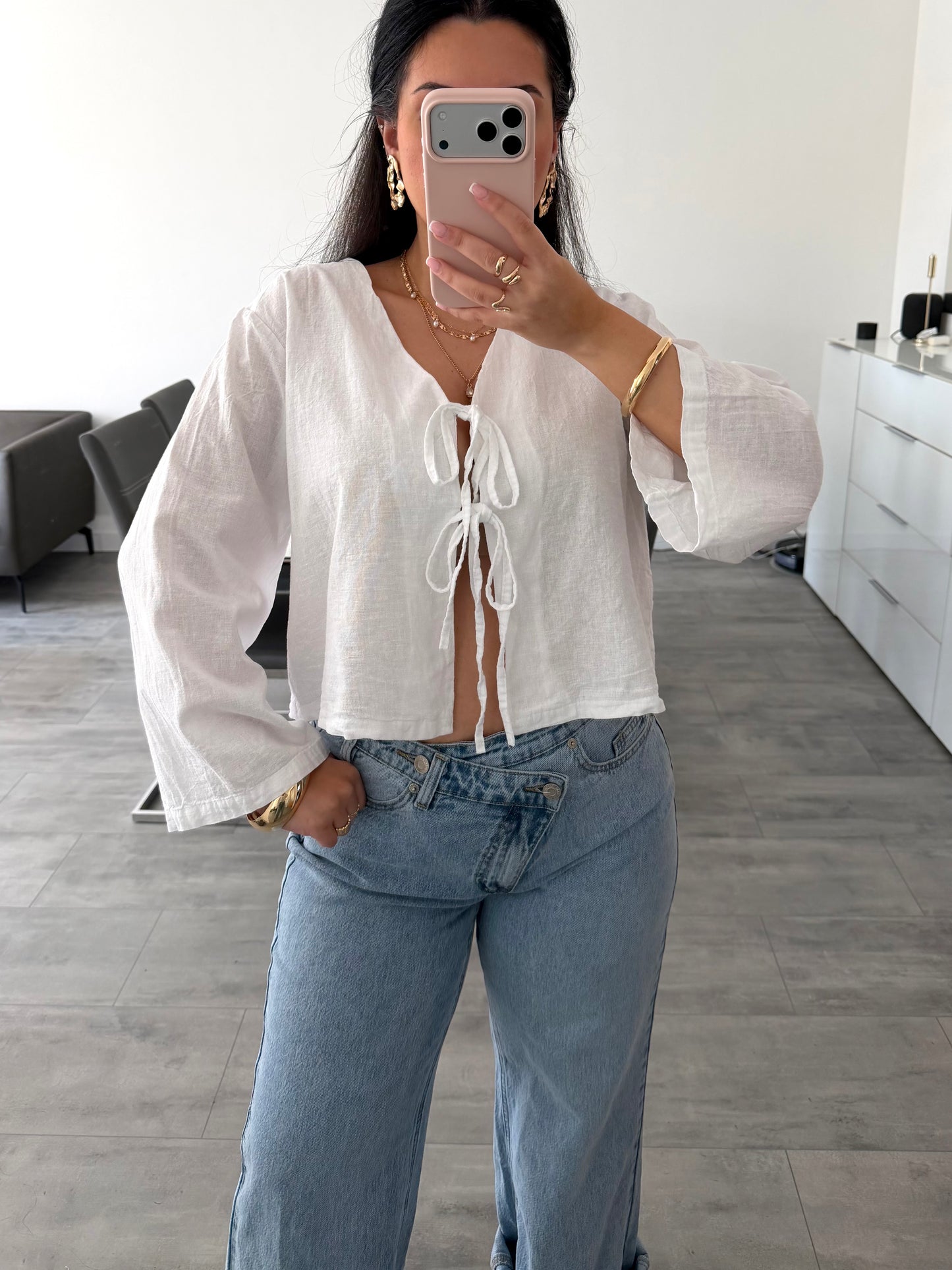 BAUMWOLL-LEINEN BLUSE HANNAH Ansicht 13 – Miss Nova Damenmode