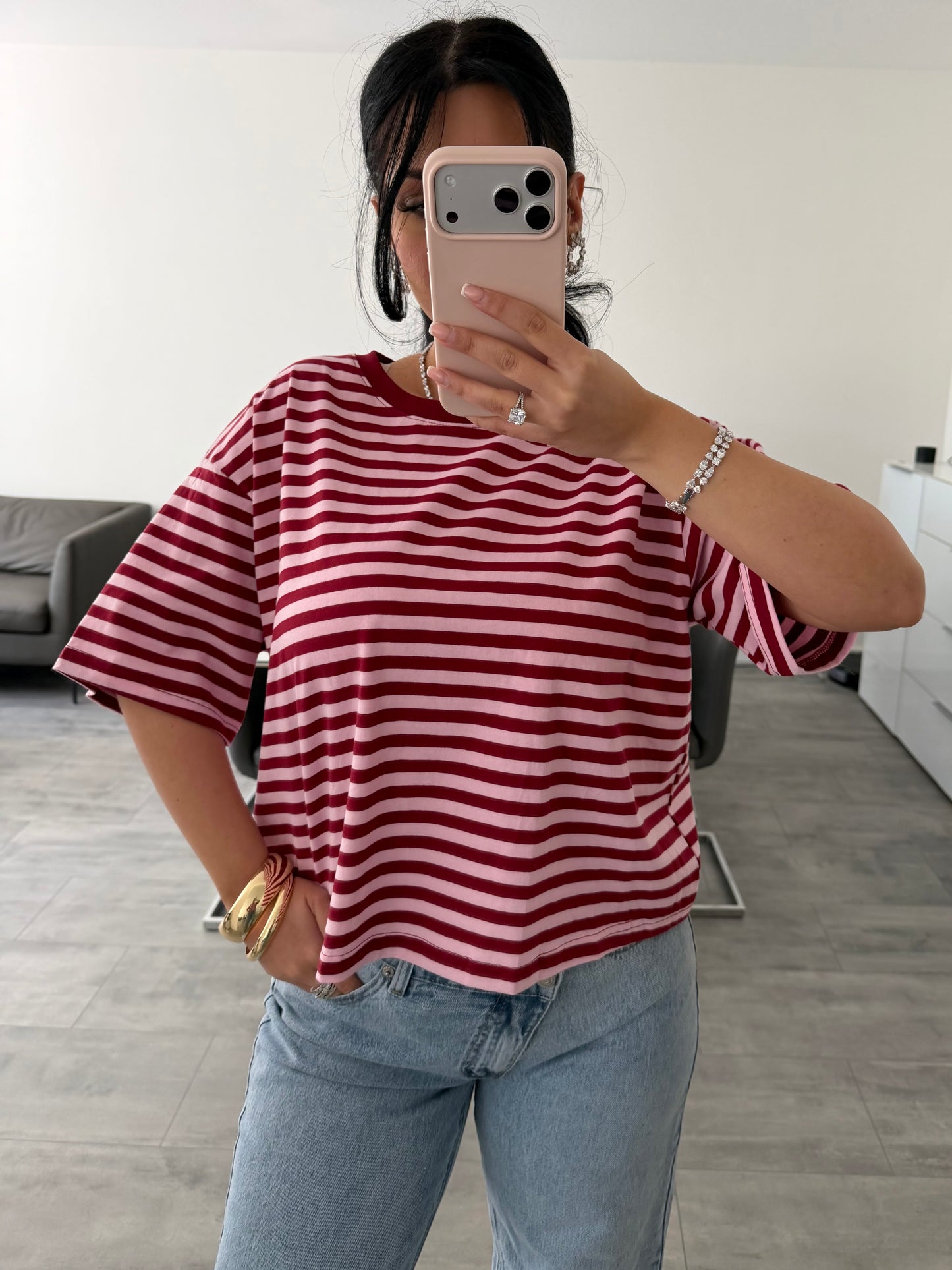 OVERSIZE STRIPED COTTON SHIRT – Miss Nova Damenmode