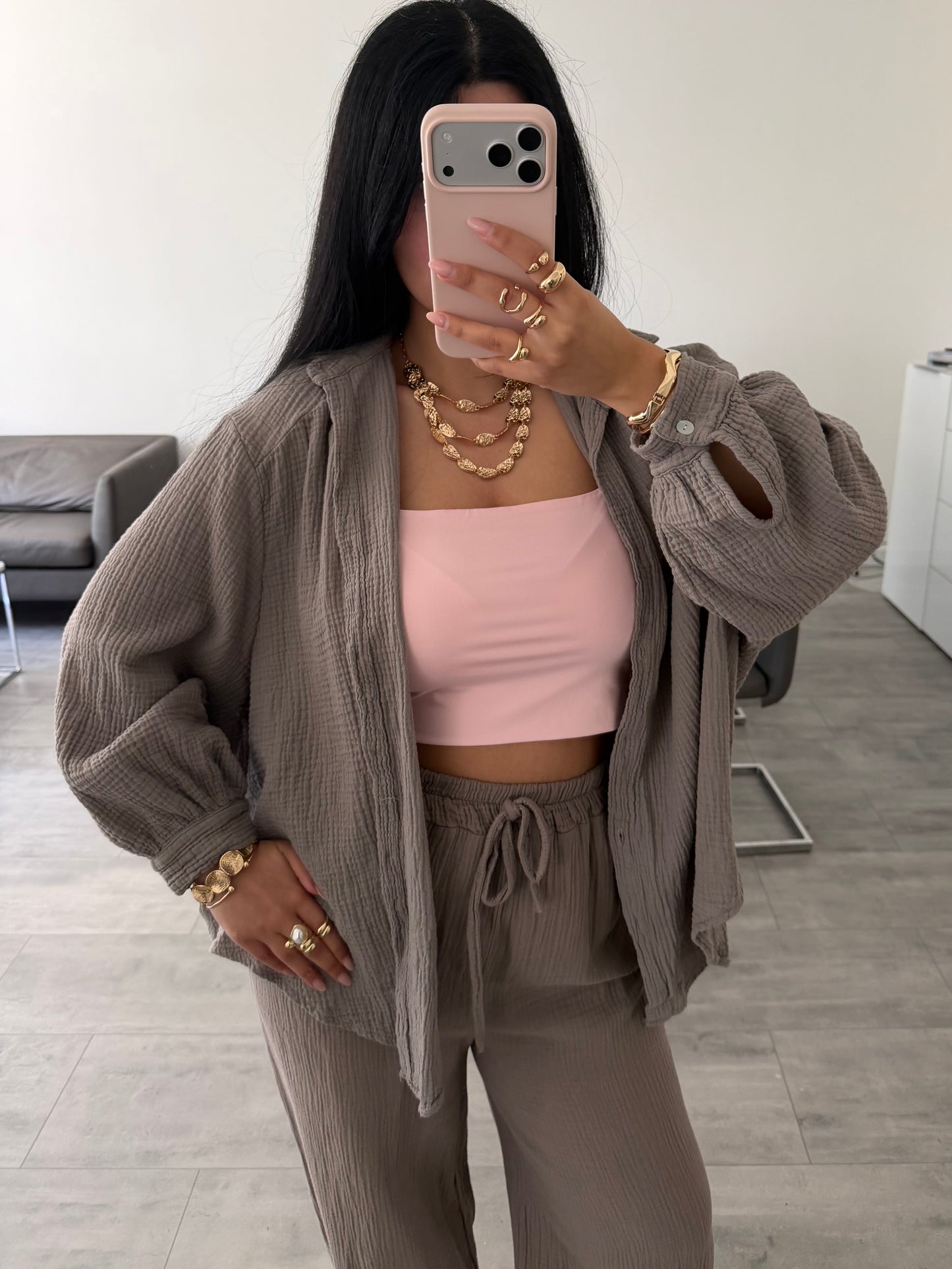 MUSSELIN BLUSE LEYA