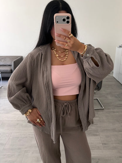 MUSSELIN BLUSE LEYA