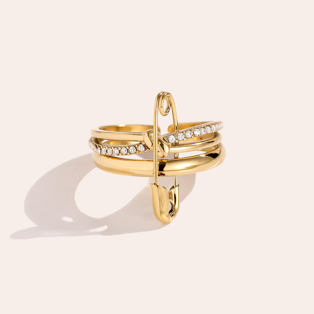 EDELSTAHL RING DIAMOND & PIN – Damenmode bei Miss Nova