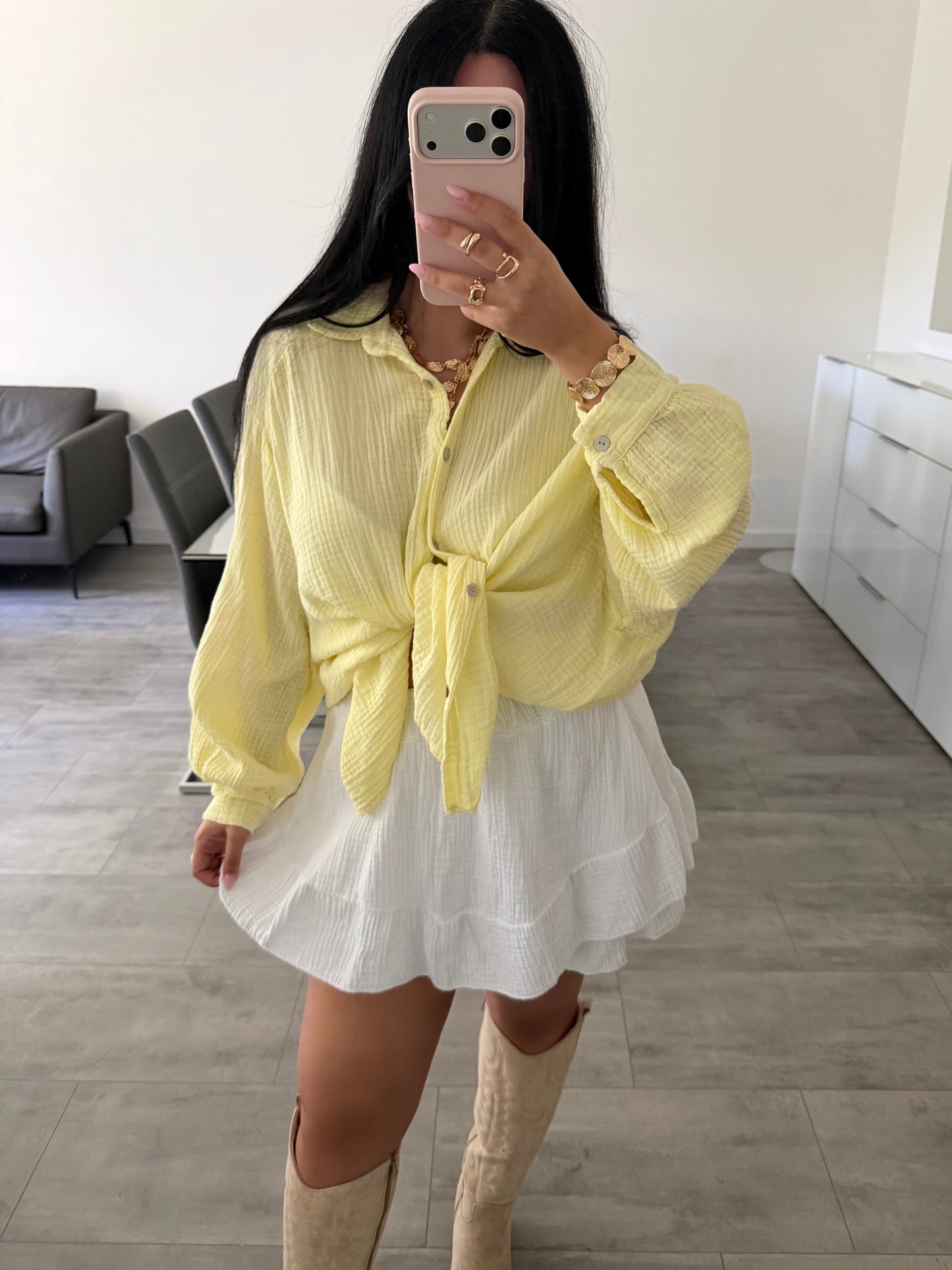 MUSSELIN BLUSE LEYA – Musselin Bluse bei Missnova