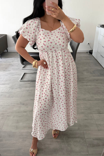 MUSSELIN KLEID ROSALIE MIT ROSENMUSTER – Musselin Damenmode bei Miss Nova