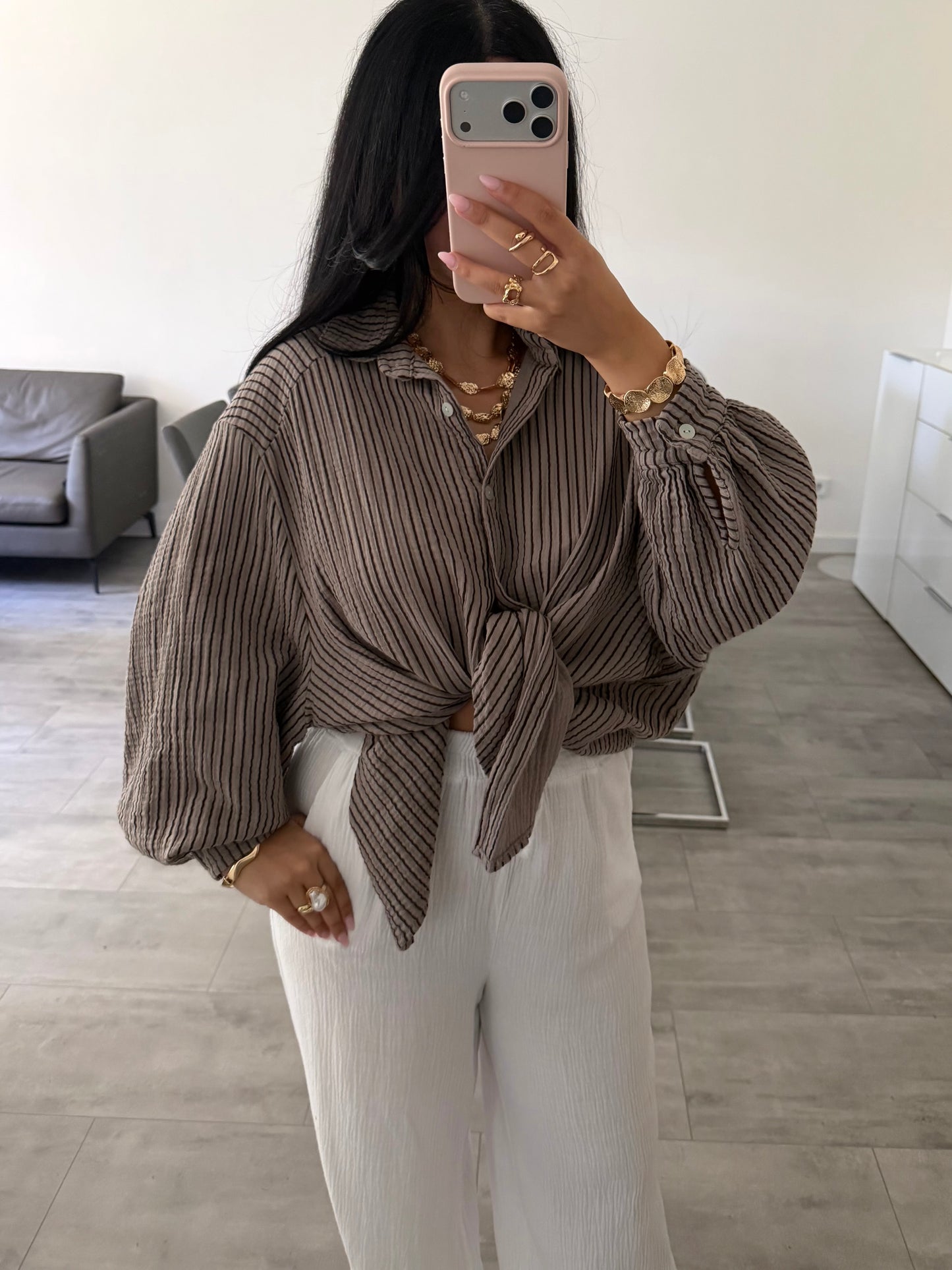 MUSSELIN BLUSE FABIENNE STREIFEN – Musselin Bluse bei Missnova
