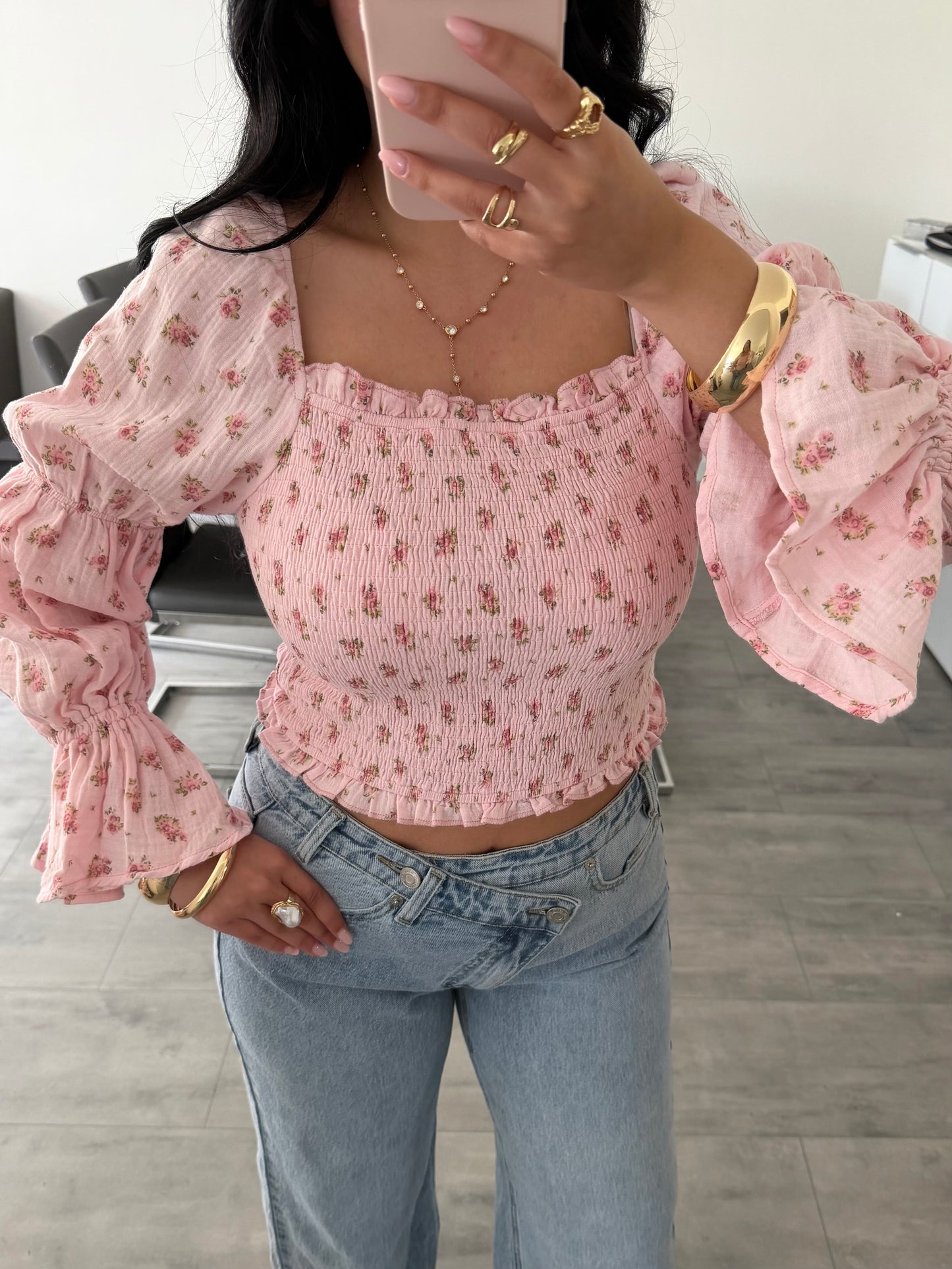 MUSSELIN BLUSE DAFINA MIT BLÜMCHEN – Musselin Mode Miss Nova