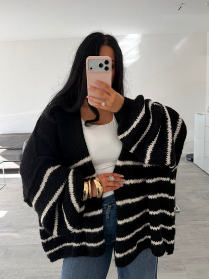 OVERSIZE CARDIGAN FELI GESTREIFT