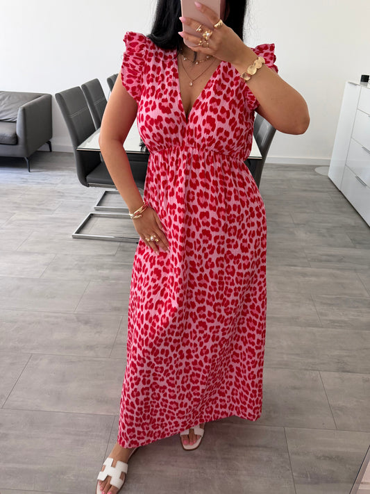 MUSSELIN KLEID MILENA LEOPRINT Musselin kaufen | Miss Nova