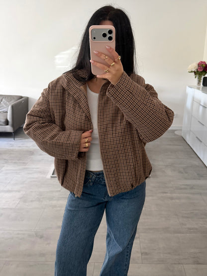LEICHTE KARO-JACKE GINA BRAUN