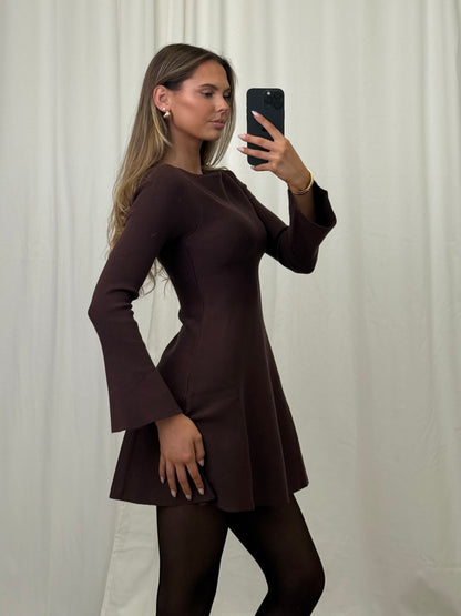 KLEID OLENA DUNKELBRAUN