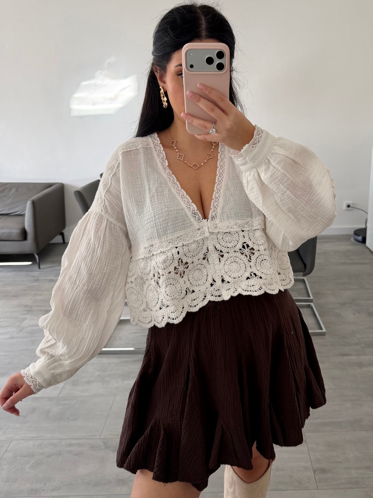 MUSSELIN CROCHET BLUSE SIA – Musselin Mode Miss Nova
