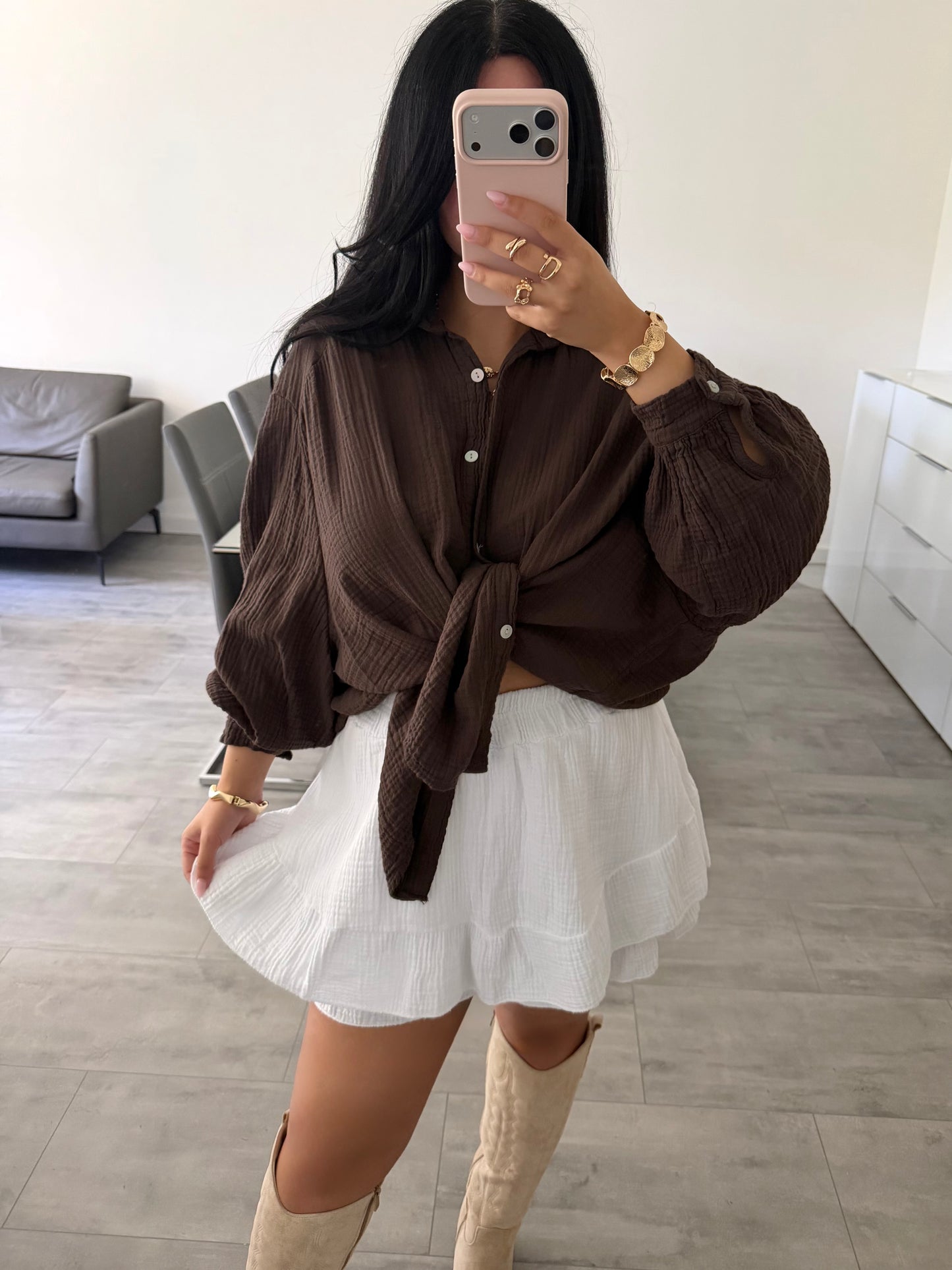 MUSSELIN BLUSE LEYA – Musselin Bluse bei Missnova