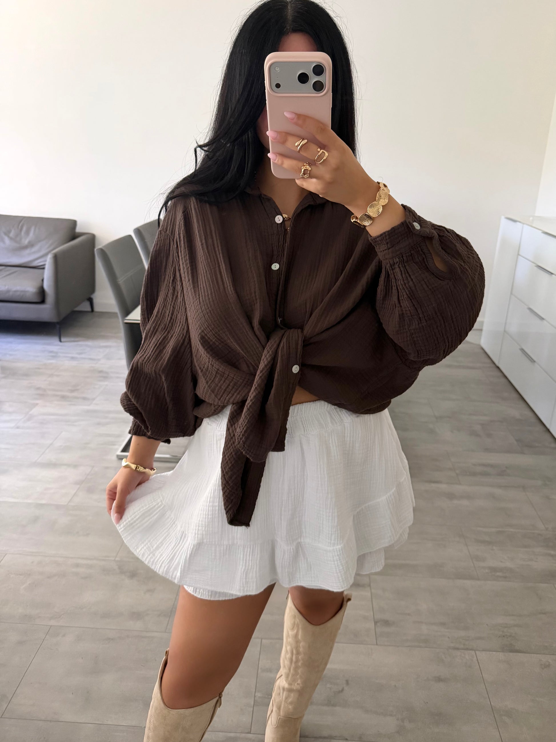 MUSSELIN BLUSE LEYA – Musselin Bluse bei Missnova