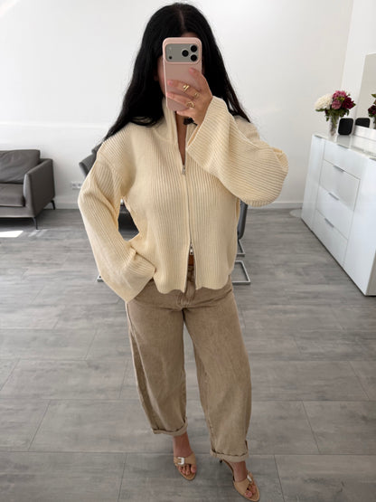 STRETCH BALLOON JEANS VALERIE BEIGE
