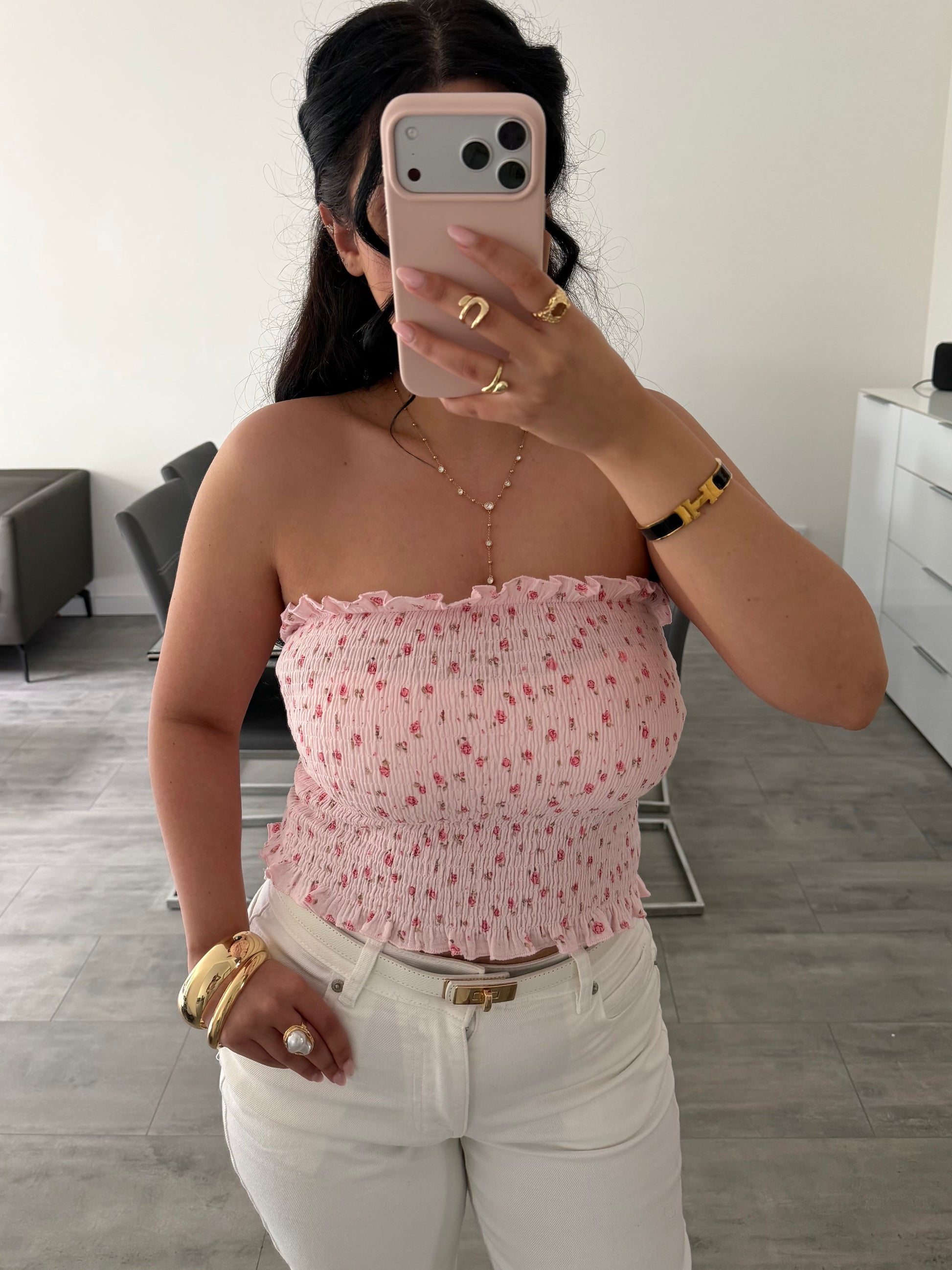 MUSSELIN BANDEAU TOP BLÜMCHENLIEBE – Musselin Mode Miss Nova