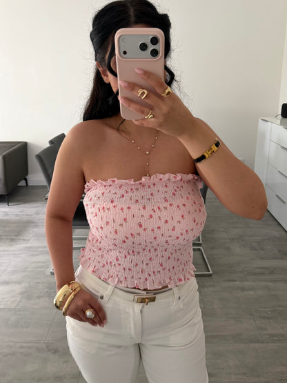 MUSSELIN BANDEAU TOP BLÜMCHENLIEBE – Musselin Mode Miss Nova