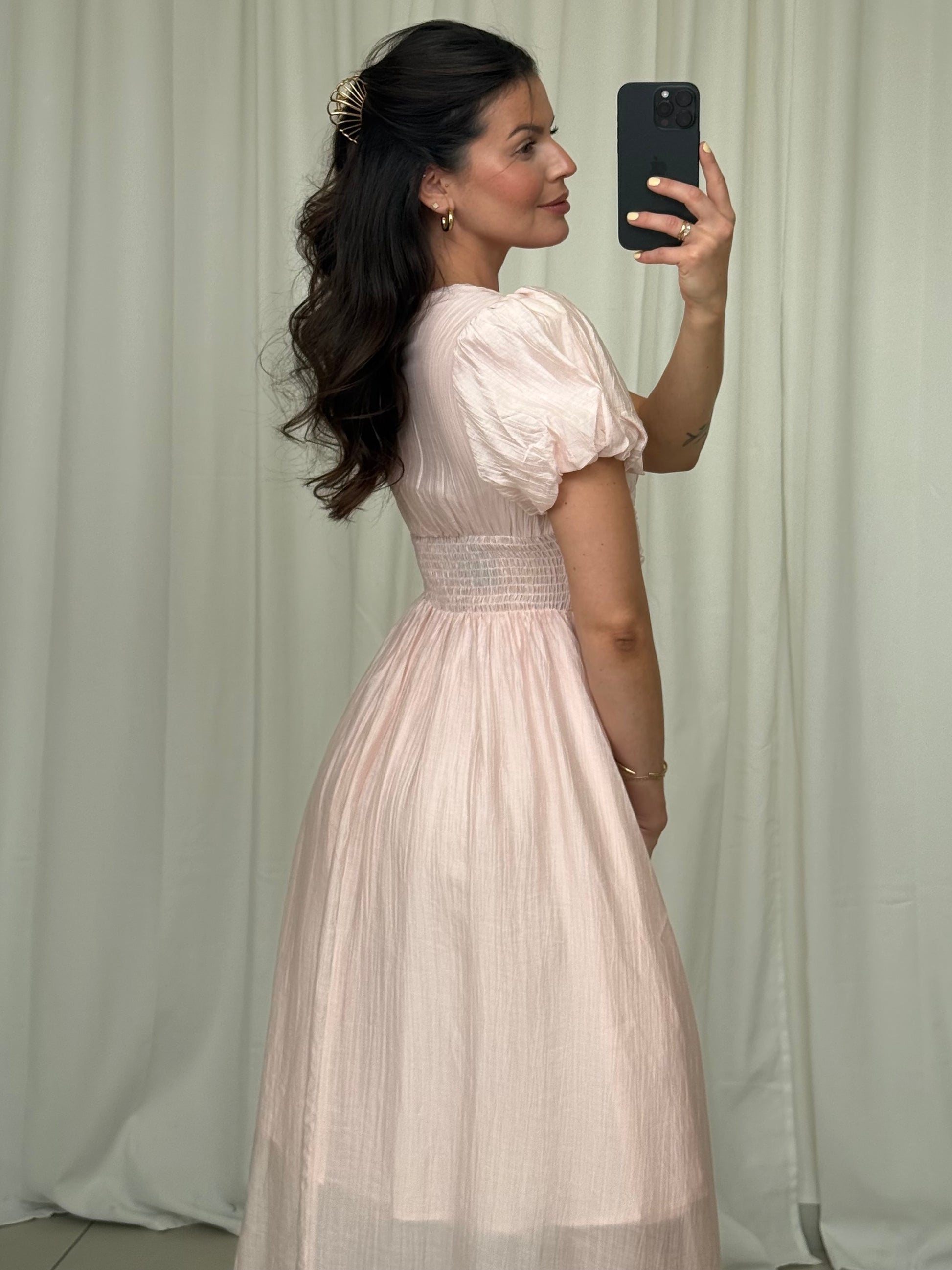 MAXIKLEID MIT KNOPFLEISTE ALVINA – Damenkleid bei Missnova