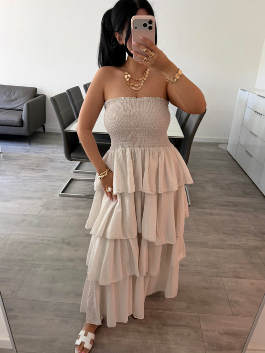 BAUMWOLL-MAXIKLEID SOPHIA Musselin kaufen | Miss Nova