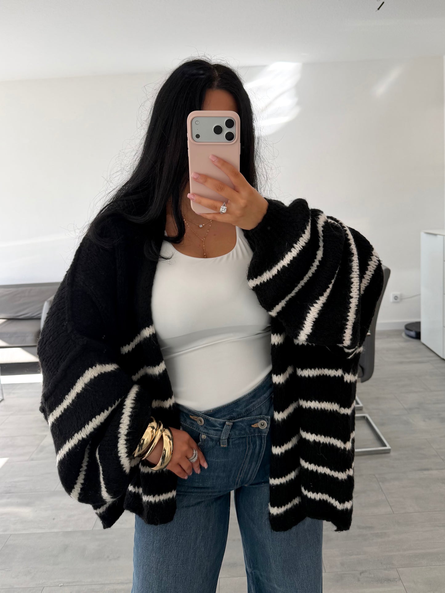 OVERSIZE CARDIGAN FELI GESTREIFT