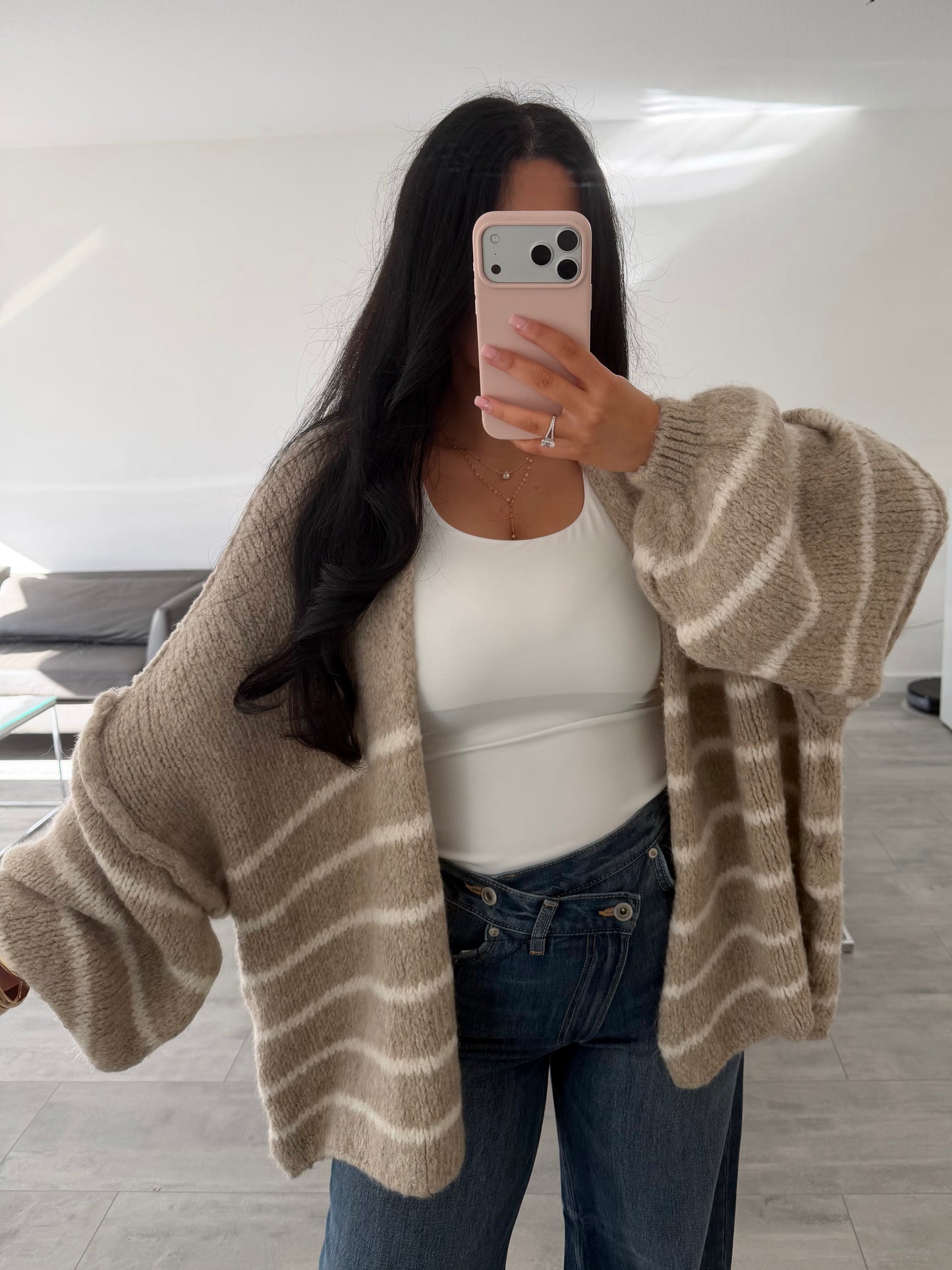 OVERSIZE CARDIGAN FELI GESTREIFT