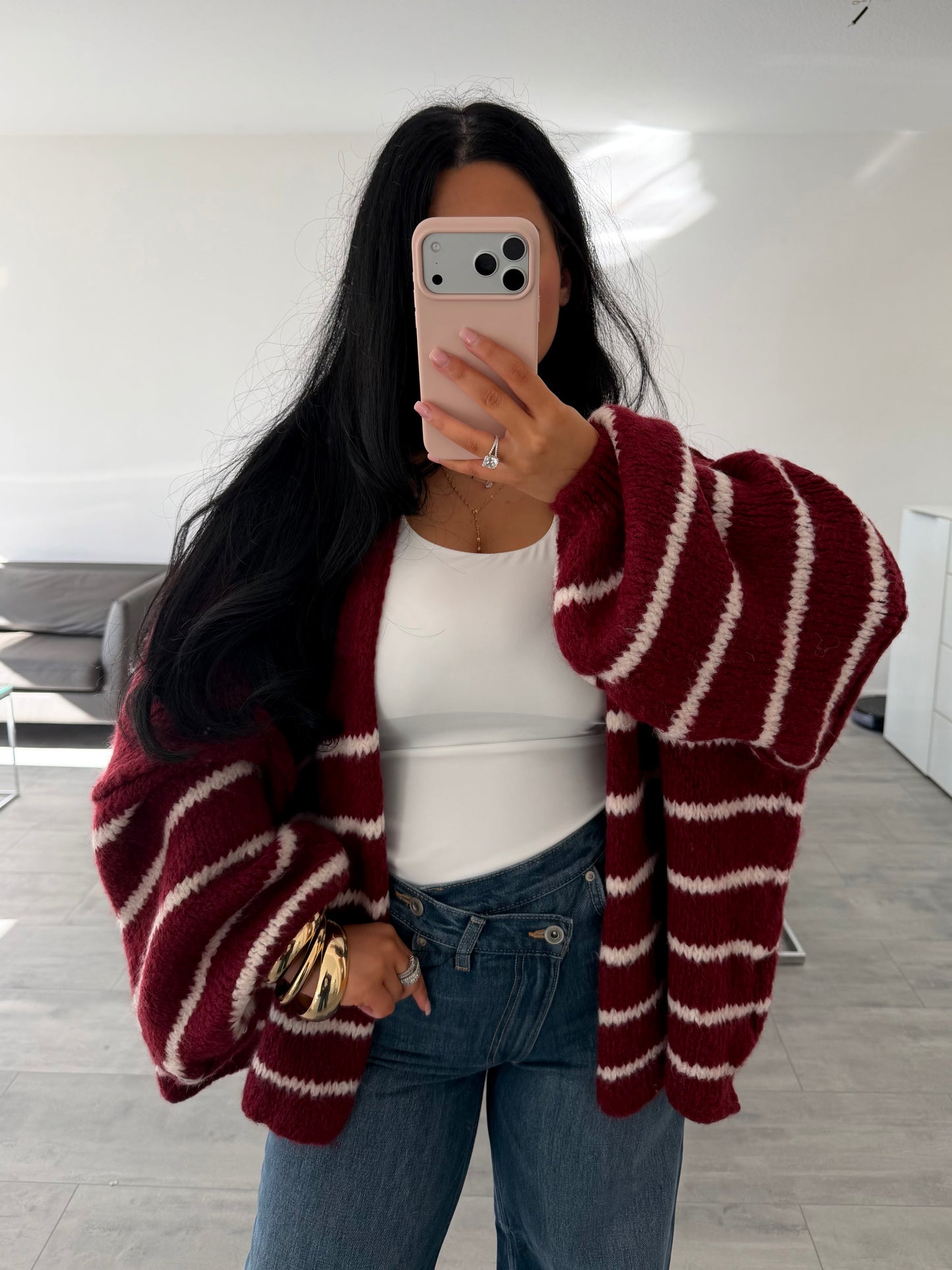 OVERSIZE CARDIGAN FELI GESTREIFT