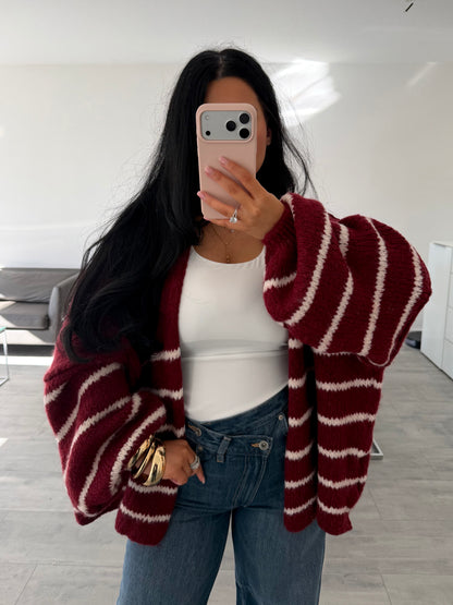 OVERSIZE CARDIGAN FELI GESTREIFT