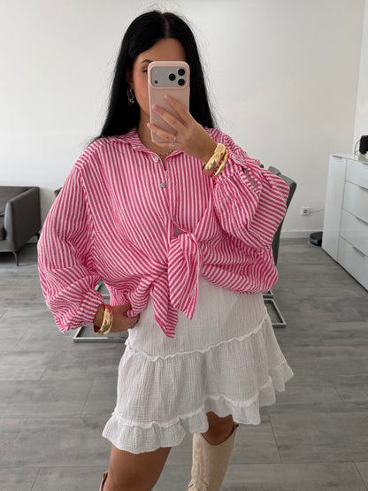 MUSSELIN BLUSE AVA STREIFEN – Musselin Mode Miss Nova