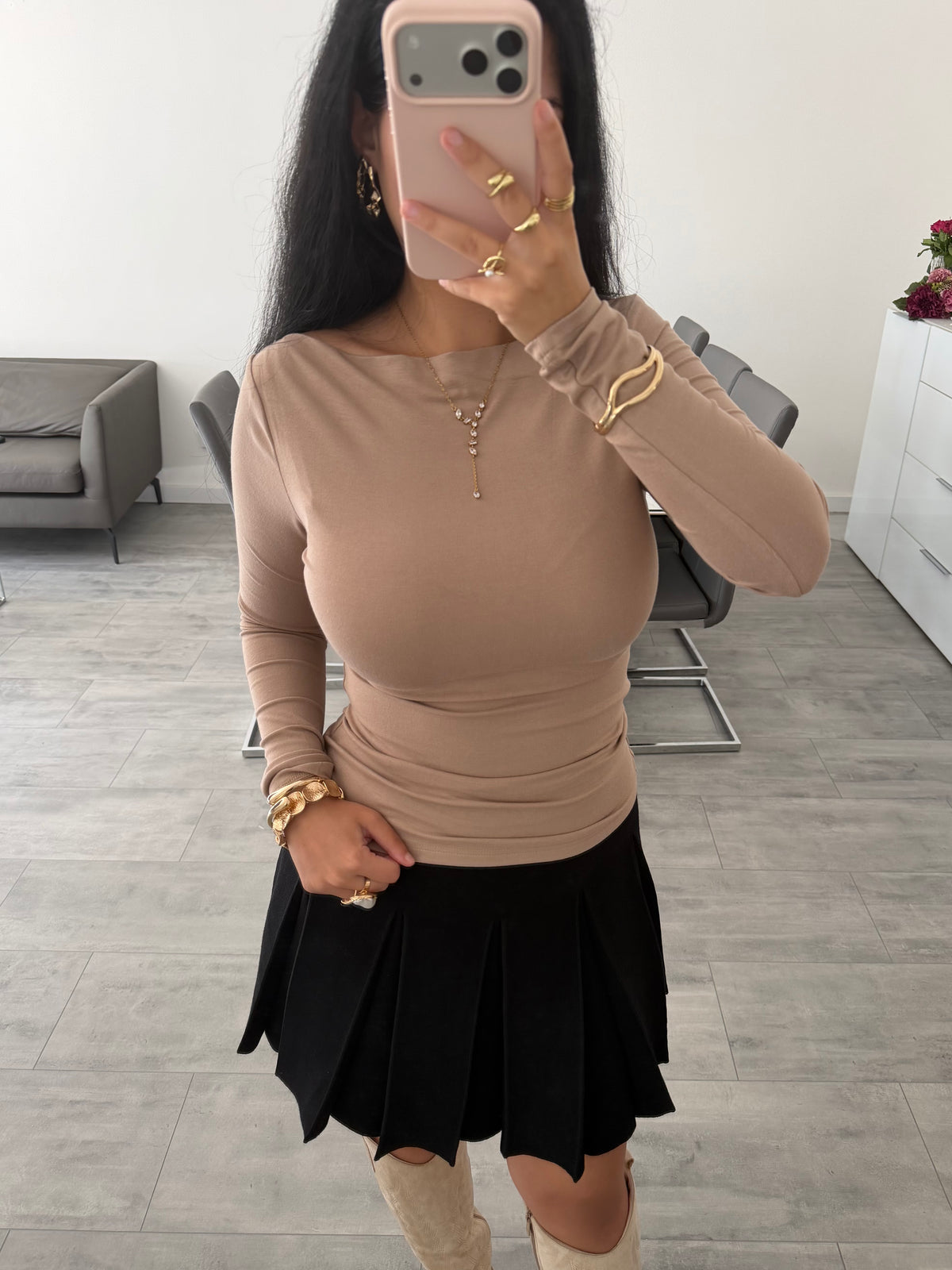 SOFT TOUCH LONGSLEEVE MIT U-BOOT-AUSSCHNITT