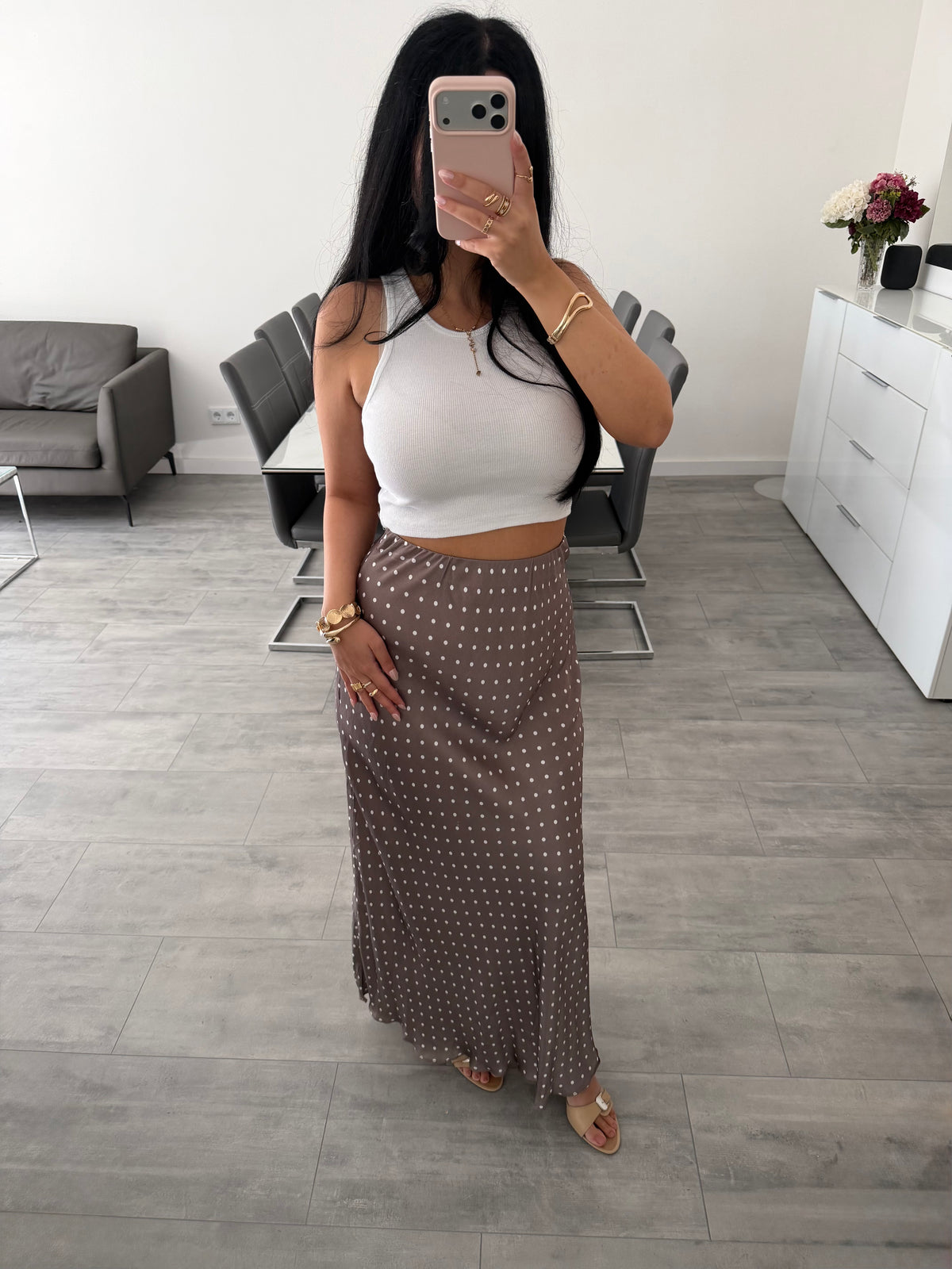 MAXI SEIDENROCK POLKA DOTS