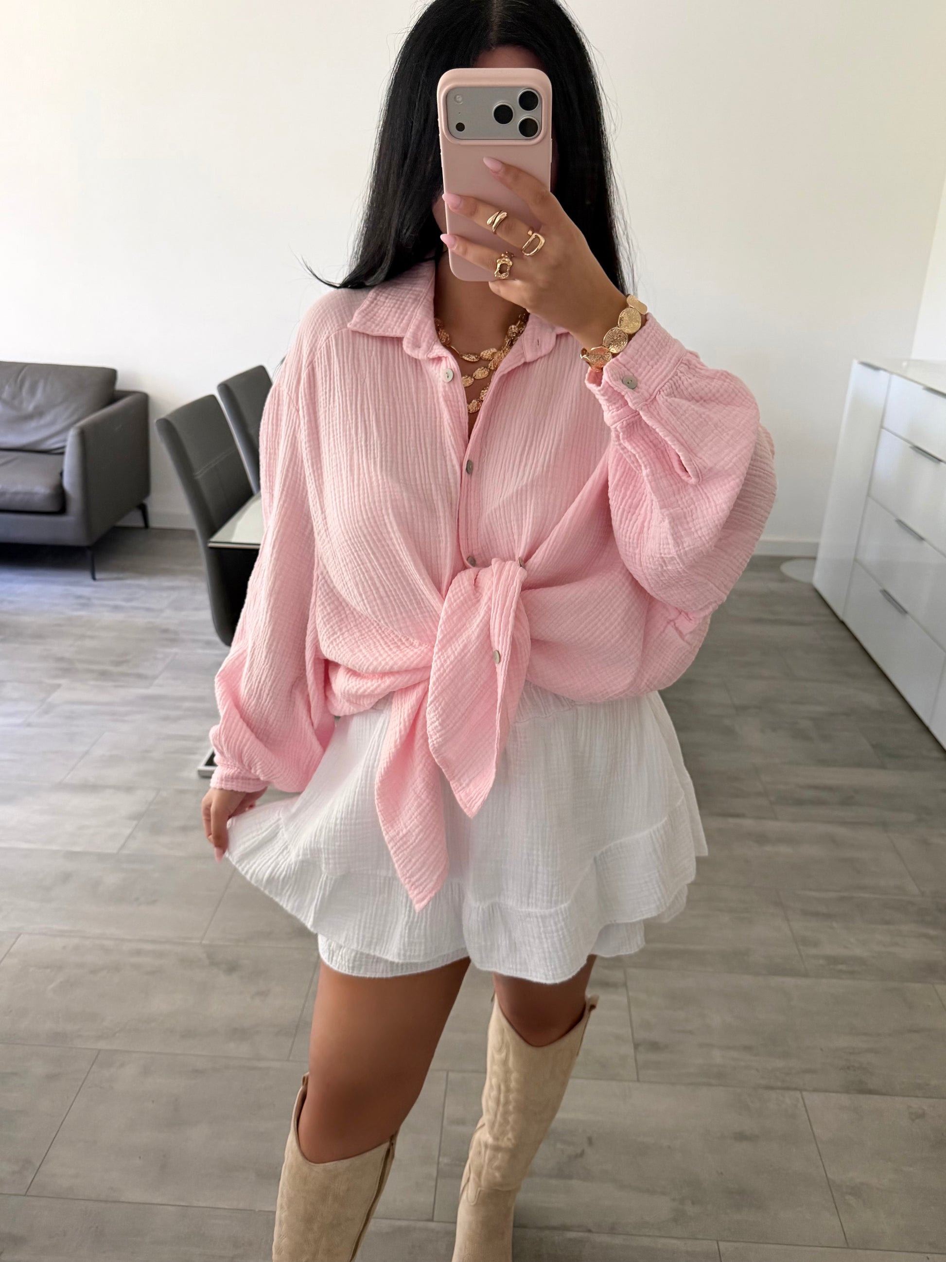 MUSSELIN BLUSE LEYA – Musselin Bluse bei Missnova