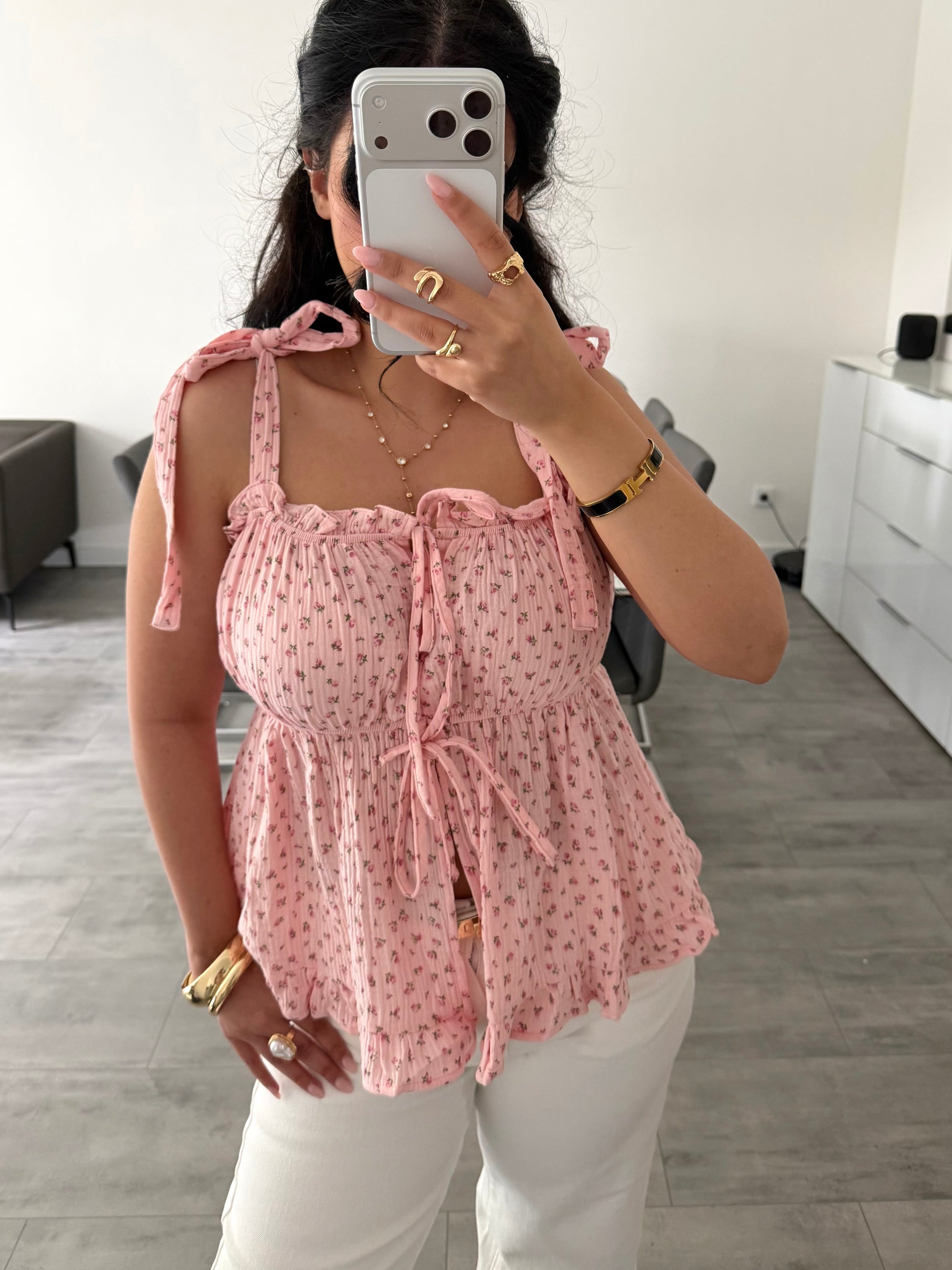 MUSSELIN TOP SOMMERBLÜTE – Musselin Mode Miss Nova