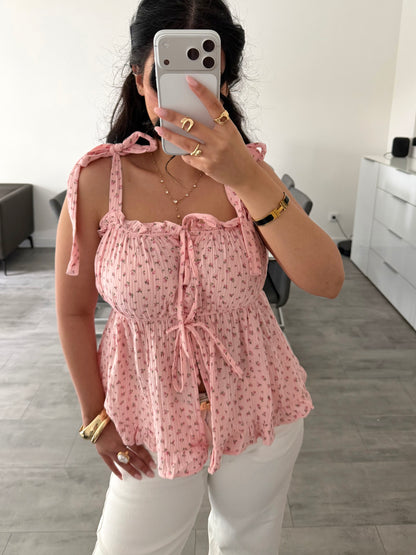 MUSSELIN TOP SOMMERBLÜTE – Musselin Mode Miss Nova