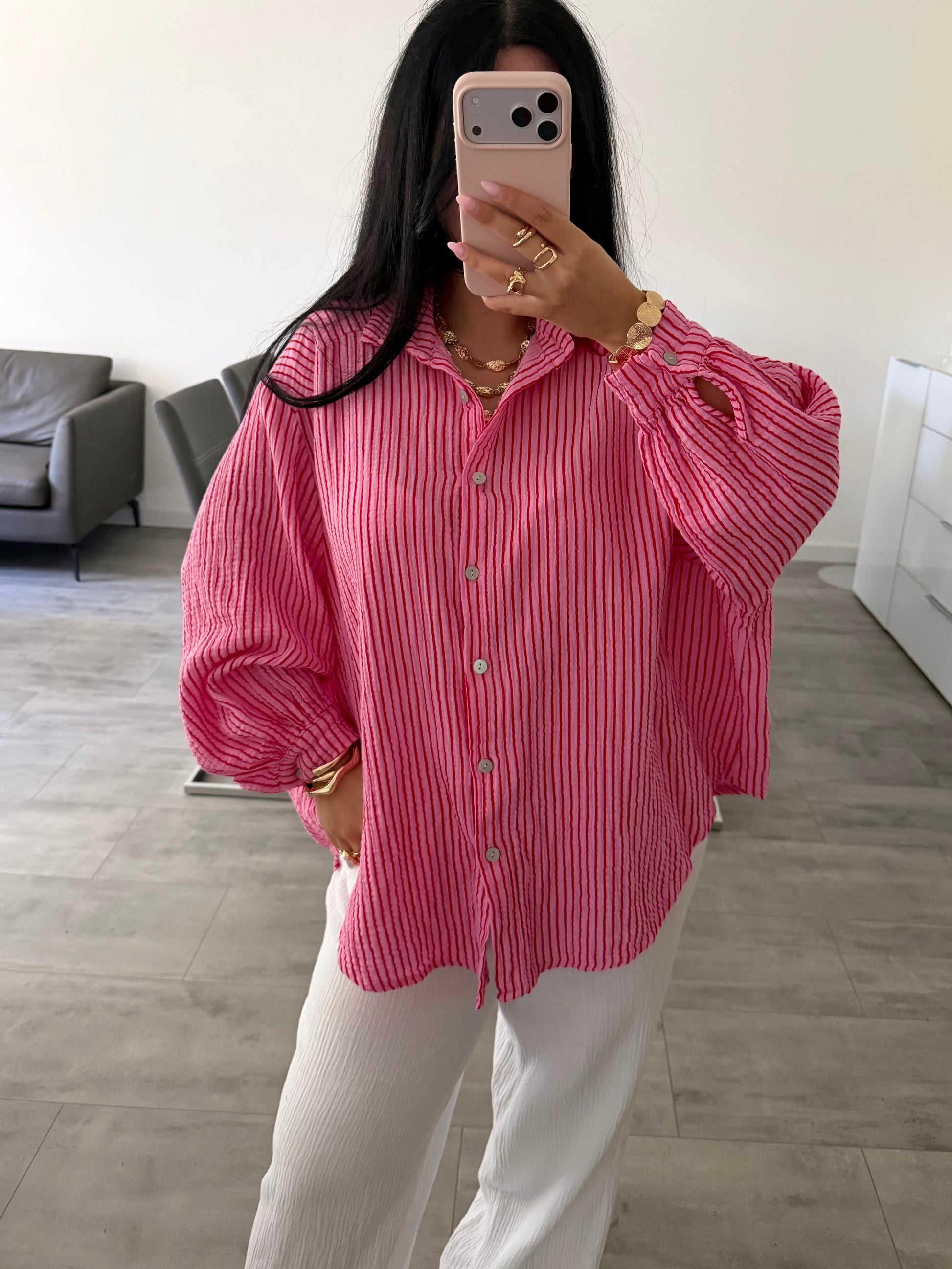 MUSSELIN BLUSE FABIENNE STREIFEN – Musselin Bluse bei Missnova