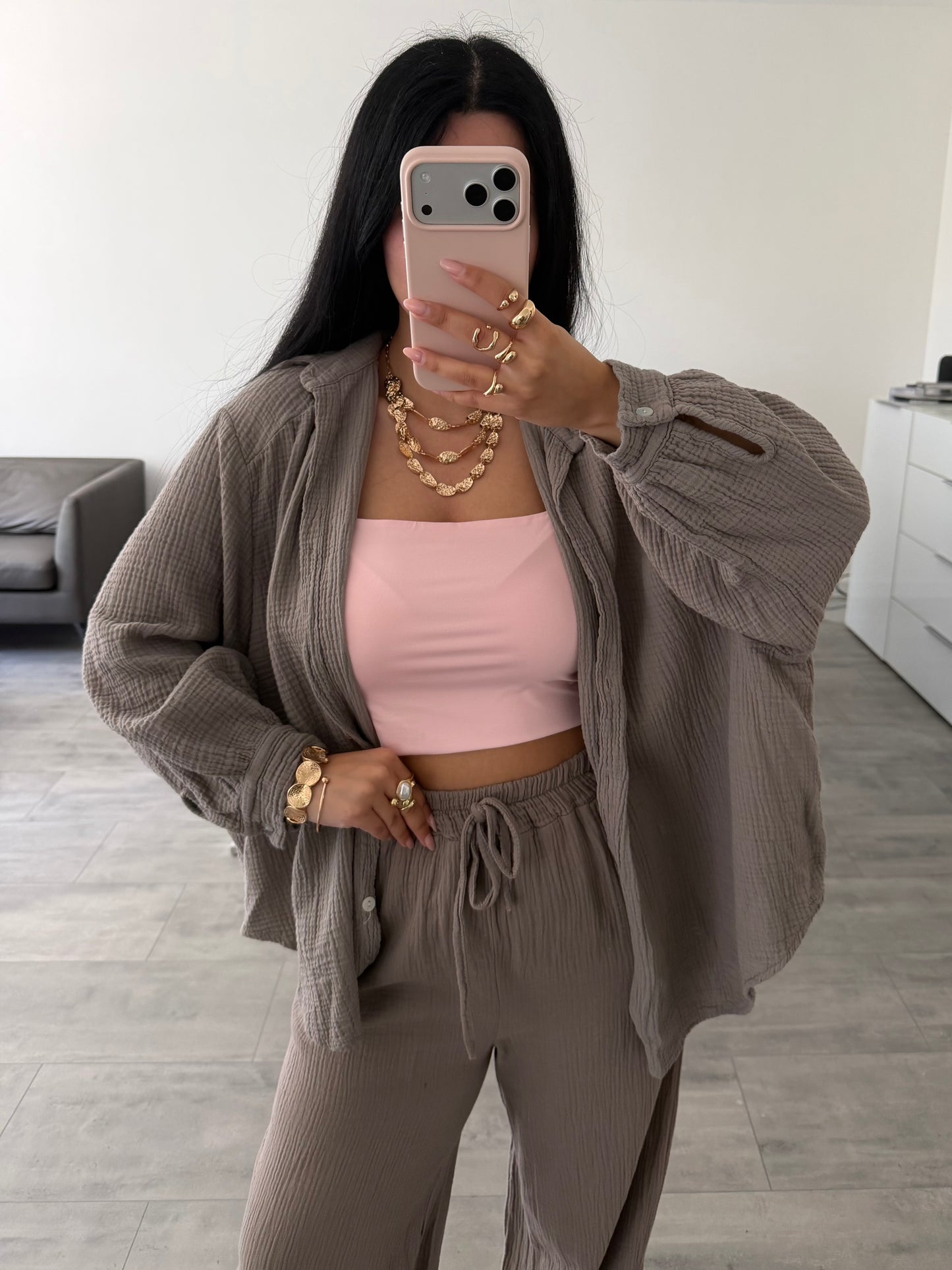 MUSSELIN BLUSE LEYA