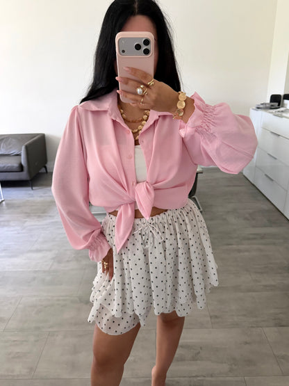 SOFT BLUSE MIT RÜSCHENÄRMEL ANTONELLA