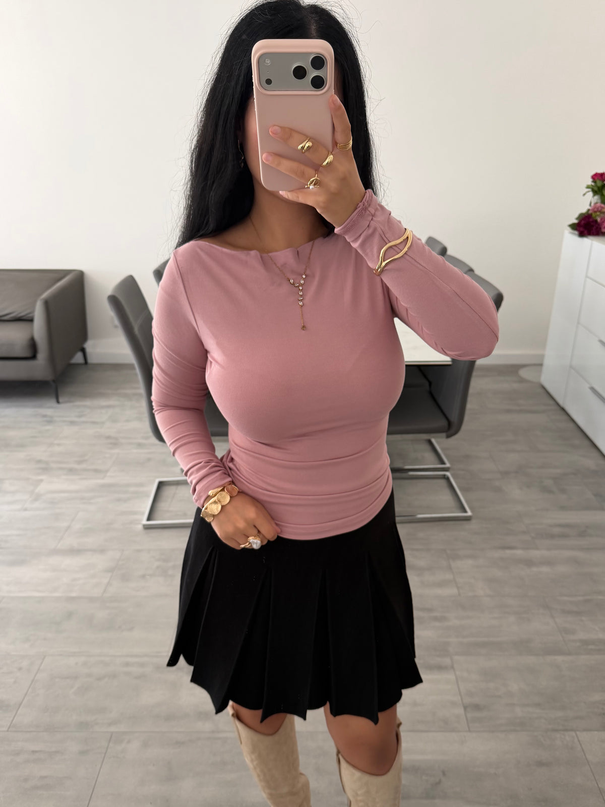 SOFT TOUCH LONGSLEEVE MIT U-BOOT-AUSSCHNITT