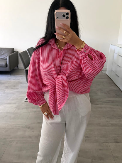 MUSSELIN BLUSE FABIENNE STREIFEN – Musselin Bluse bei Missnova