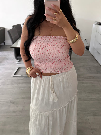 MUSSELIN BANDEAU TOP BLÜMCHENLIEBE – Musselin Mode Miss Nova