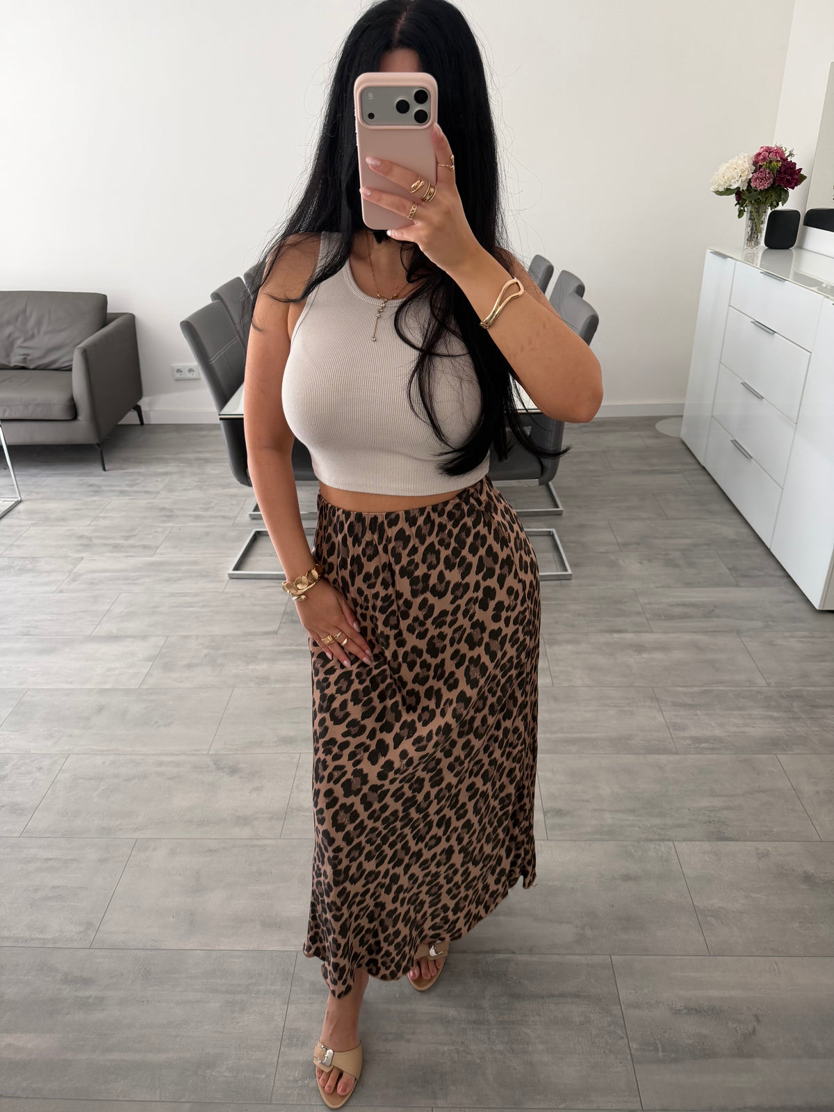 MAXI SEIDENROCK LEOPRINT