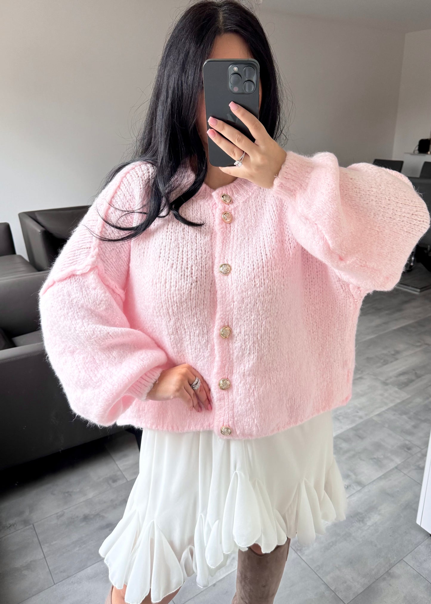 CARDIGAN FINA KURZ HELLROSA