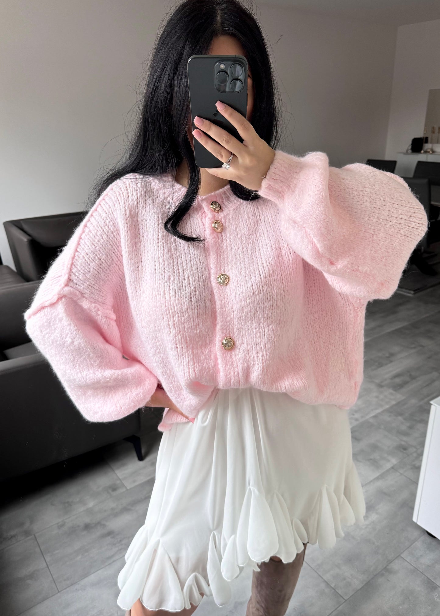 CARDIGAN FINA KURZ HELLROSA