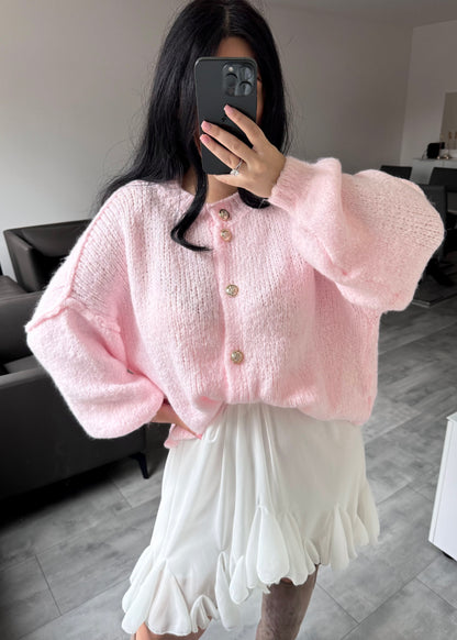 CARDIGAN FINA KURZ HELLROSA