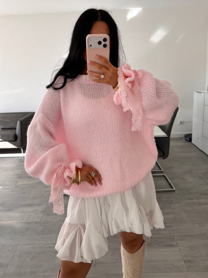 SOFT PULLOVER MIT SPITZENÄRMEL MARA – Damenmode bei Miss Nova