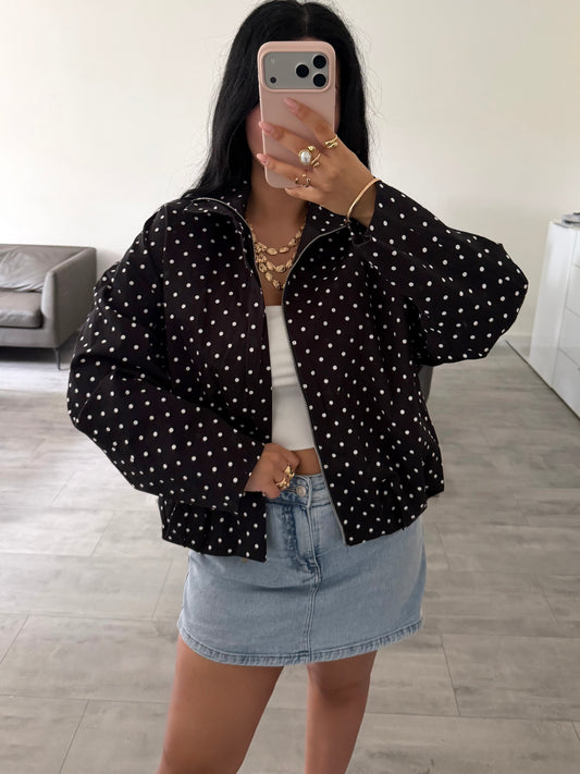 LEICHTE BAUMWOLLJACKE POLKA DOTS Musselin kaufen | Miss Nova