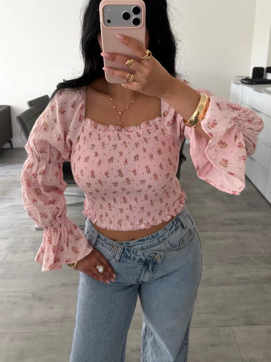 MUSSELIN BLUSE DAFINA MIT BLÜMCHEN Musselin kaufen | Miss Nova