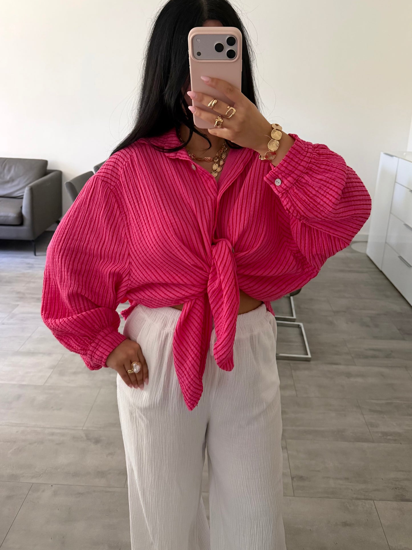 MUSSELIN BLUSE FABIENNE STREIFEN – Musselin Bluse bei Missnova