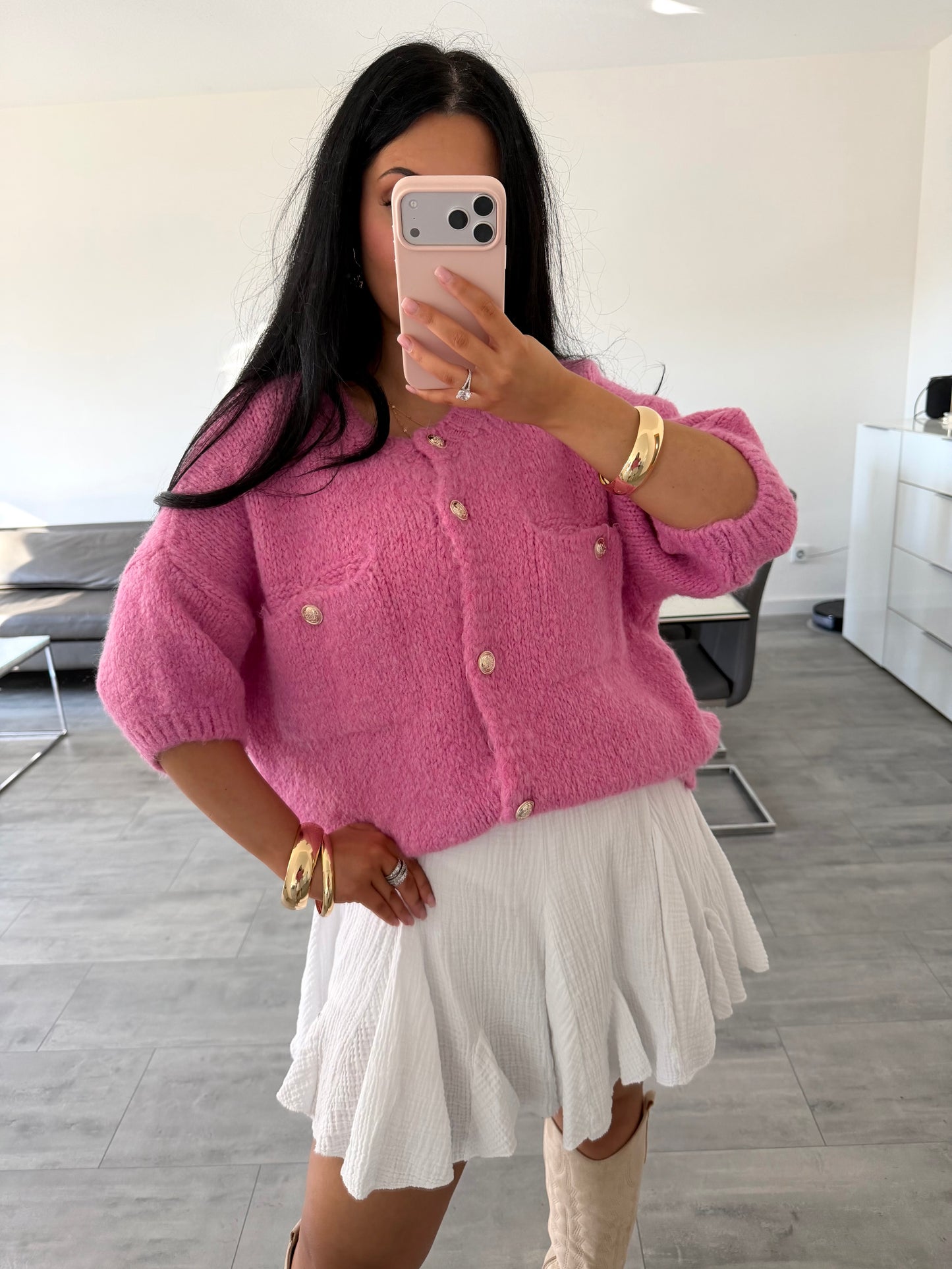 KURZARM STRICKCARDIGAN MALOU – Miss Nova Damenmode