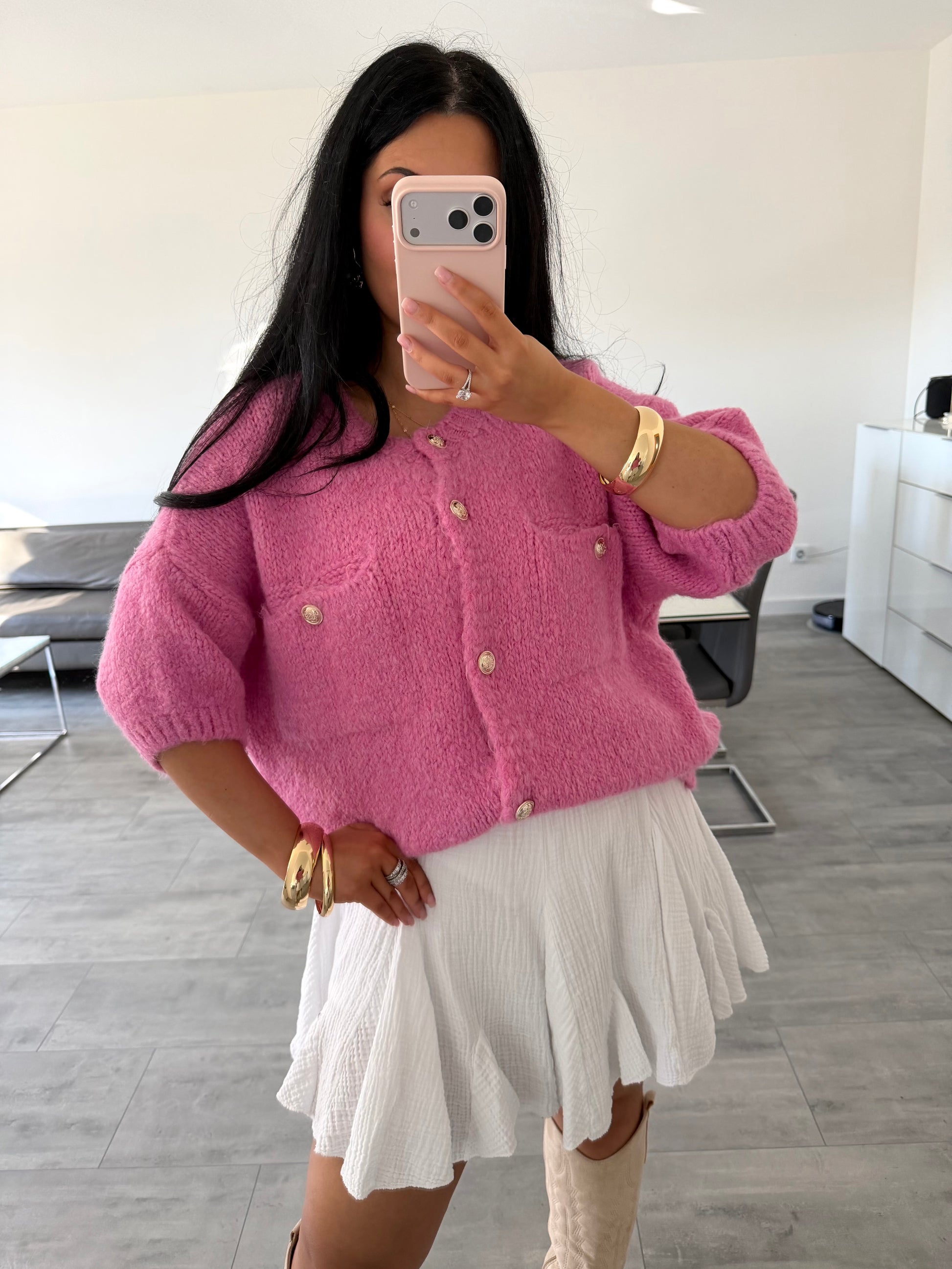 KURZARM STRICKCARDIGAN MALOU – Miss Nova Damenmode